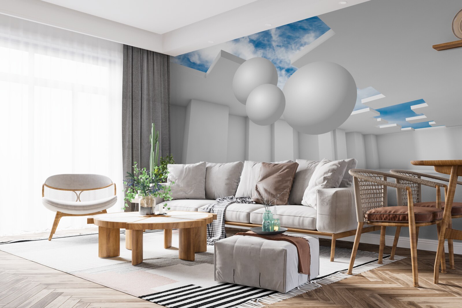 Fotobehang helder magazijn