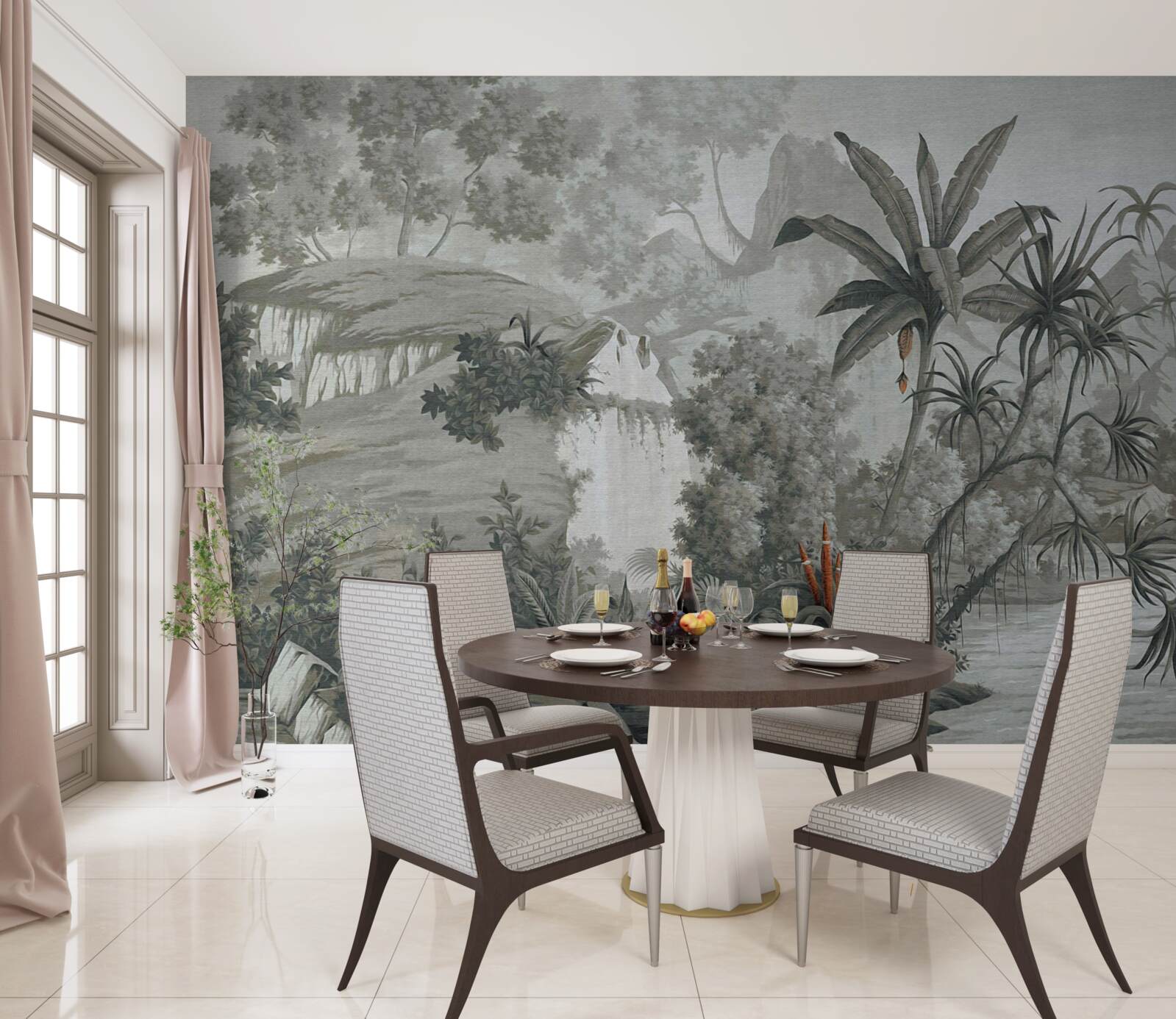 Fotobehang donkere jungle