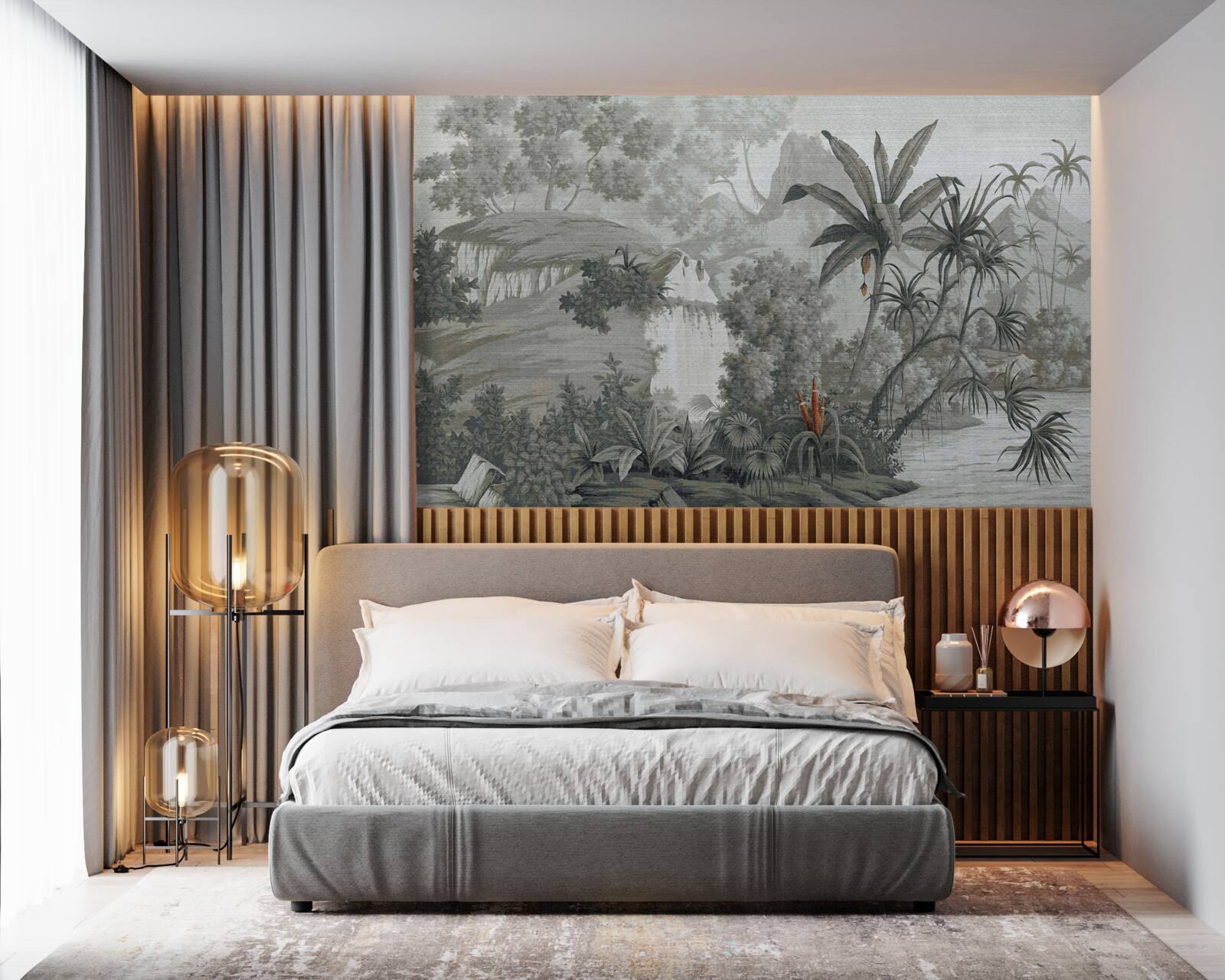 Fotobehang donkere jungle