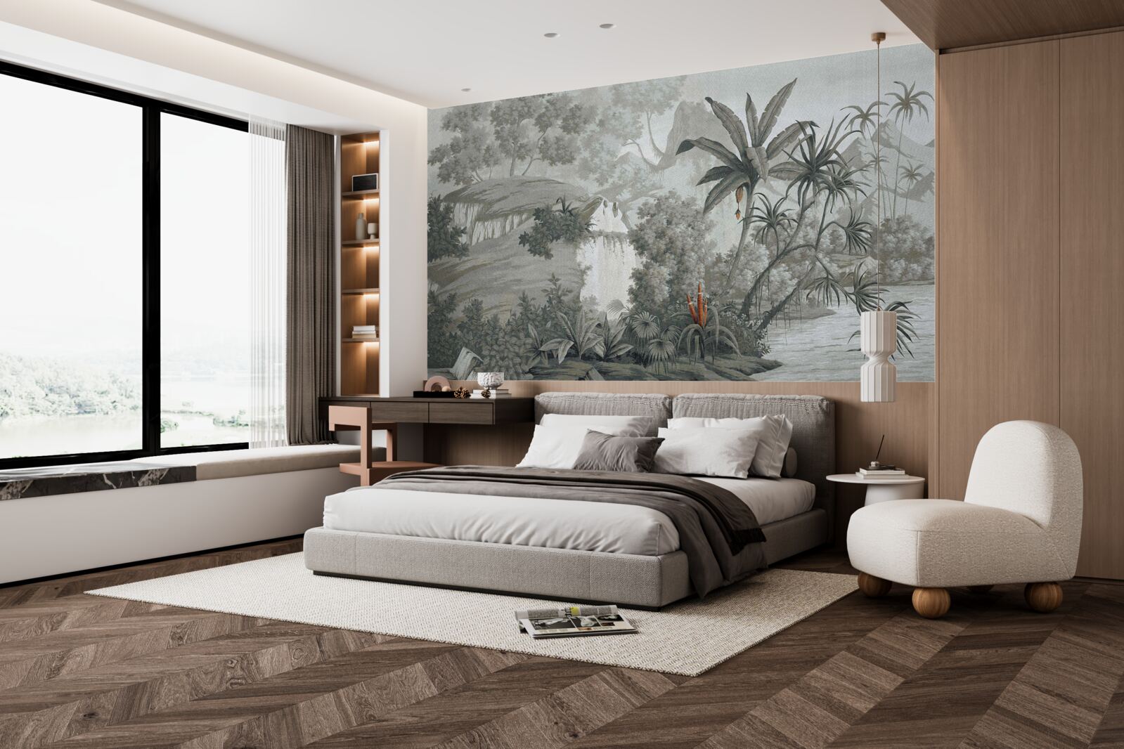 Fotobehang donkere jungle