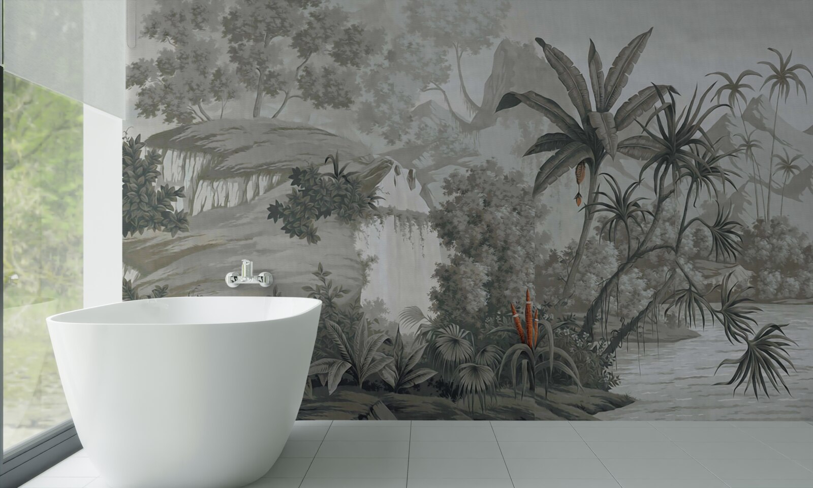 Fotobehang donkere jungle