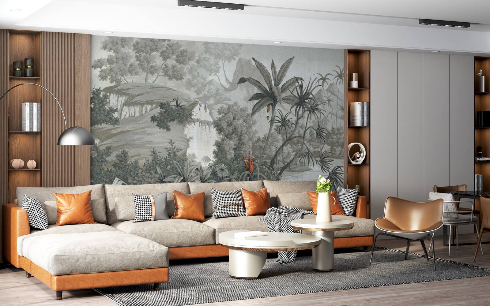 Fotobehang donkere jungle