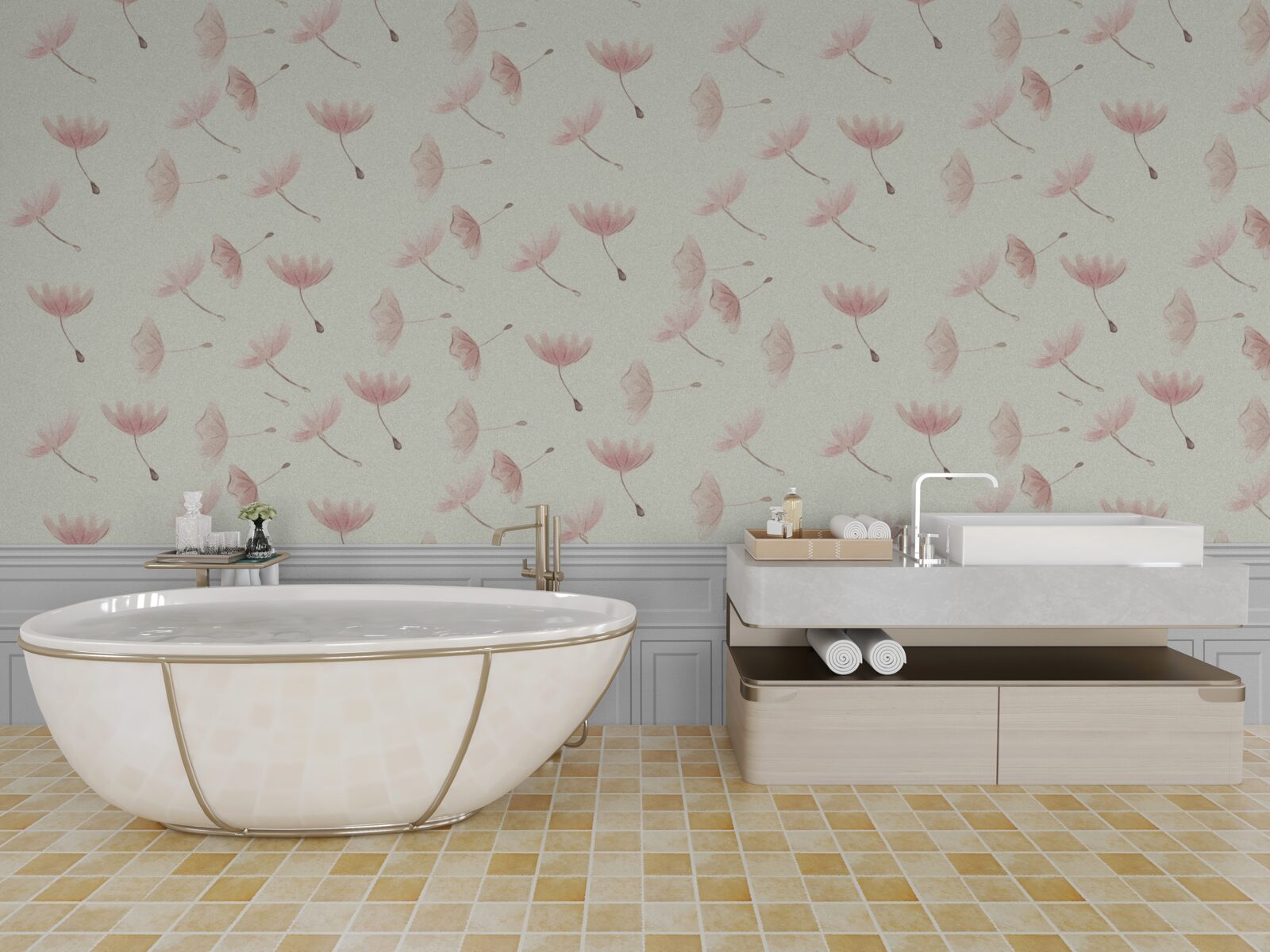 Fotobehang pampagras