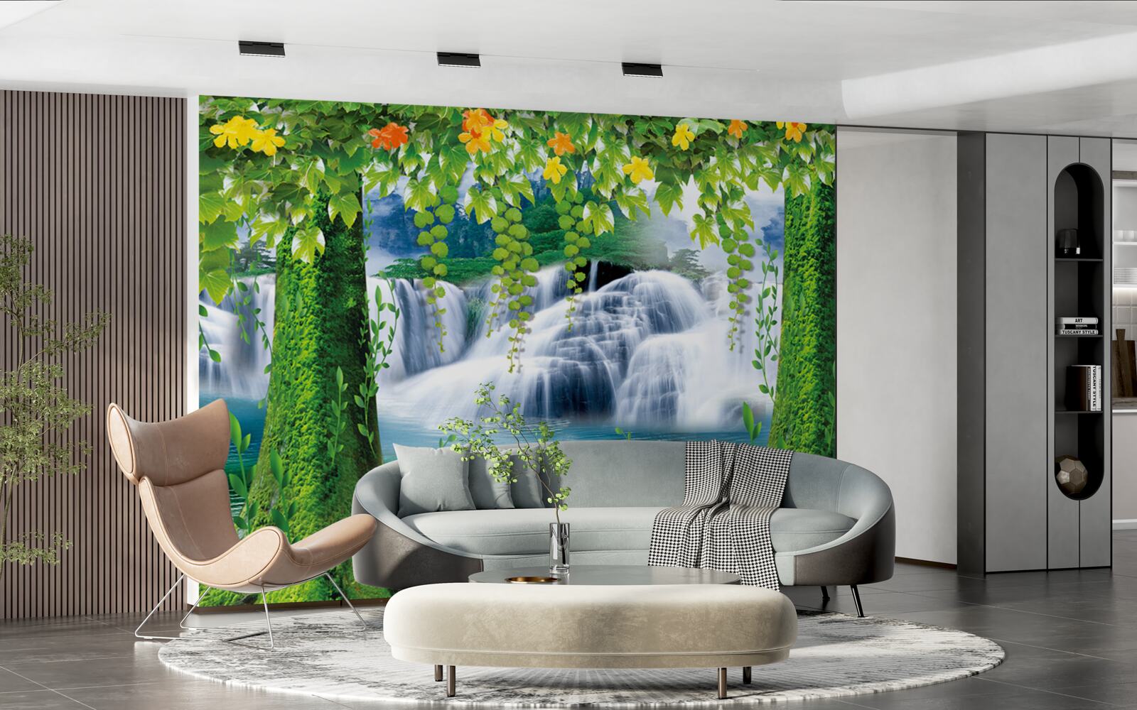 Fotobehang stralend landschap