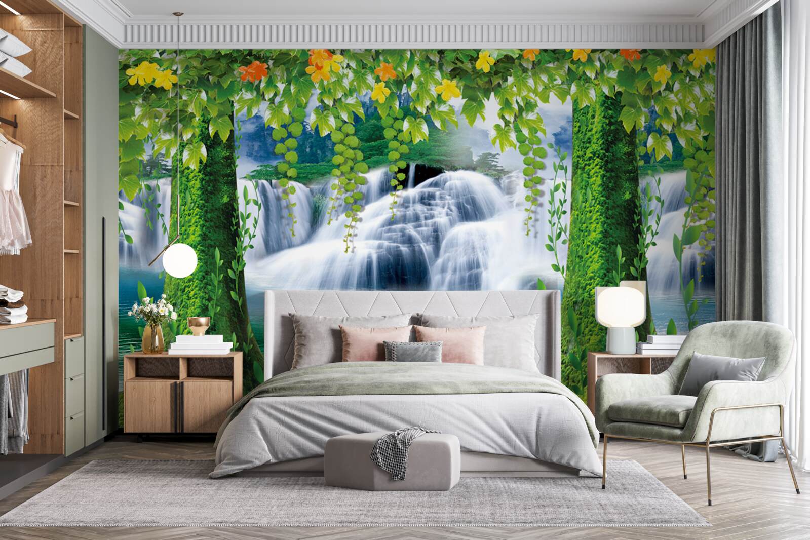 Fotobehang stralend landschap