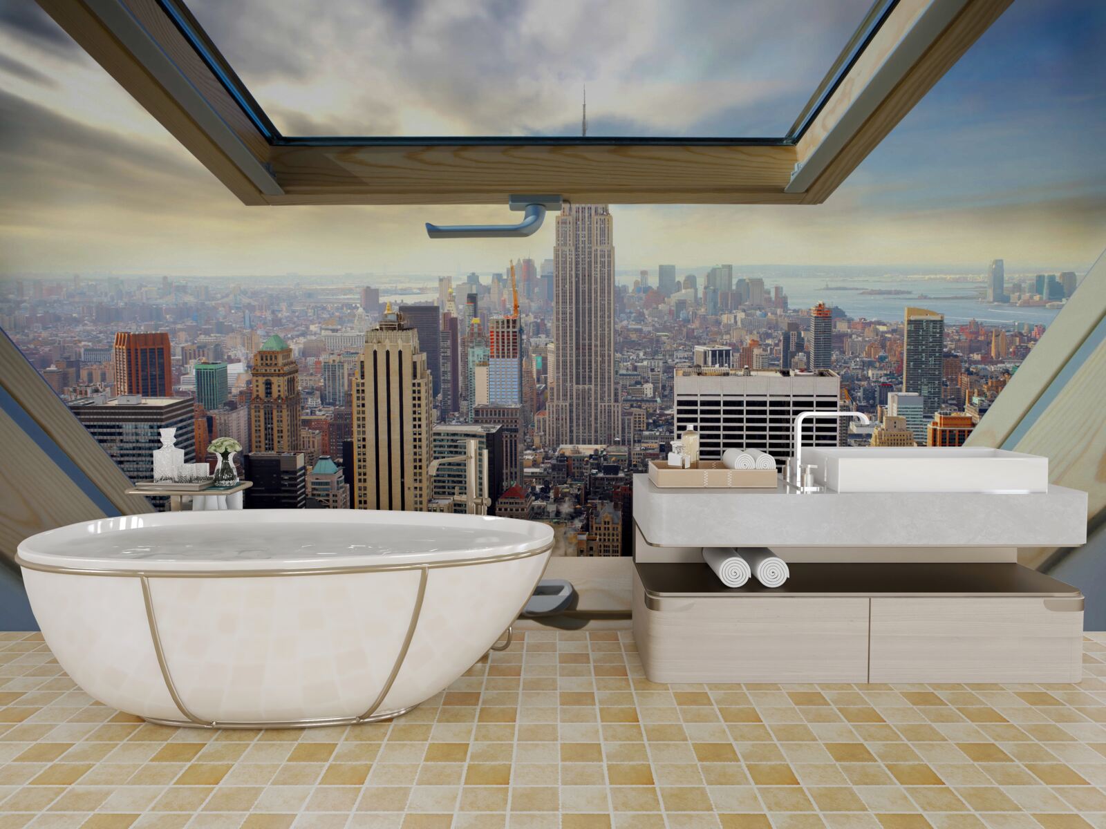 Fotobehang het prachtige landschap van new york