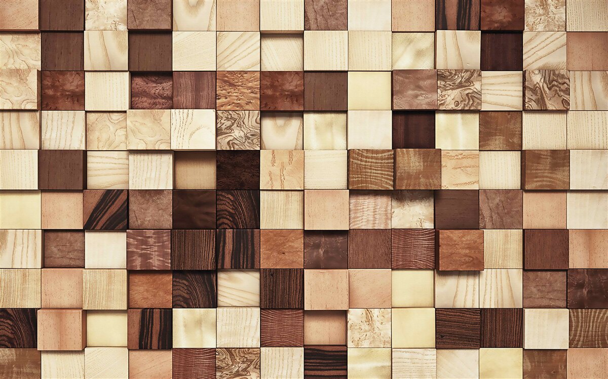 Fotobehang kleine vierkantjes in verschillende kleuren