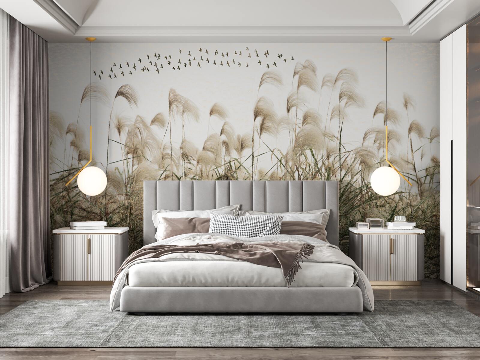 Fotobehang planten met een pluizige textuur