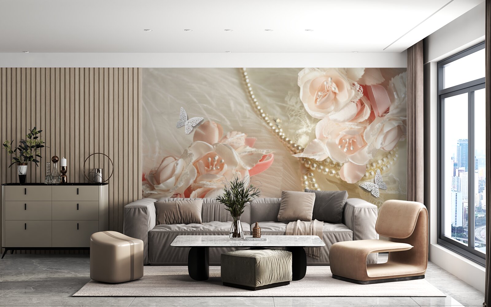 Fotobehang bruidsset