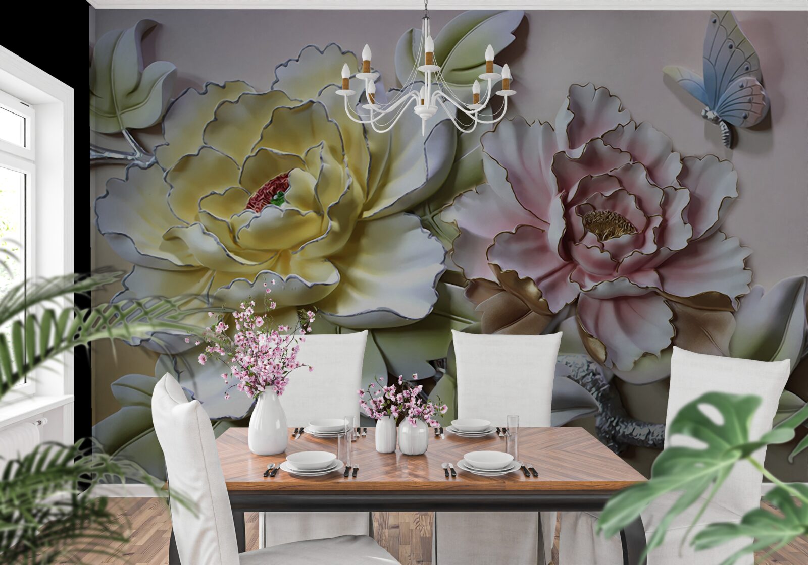 Fotobehang magische bloemen