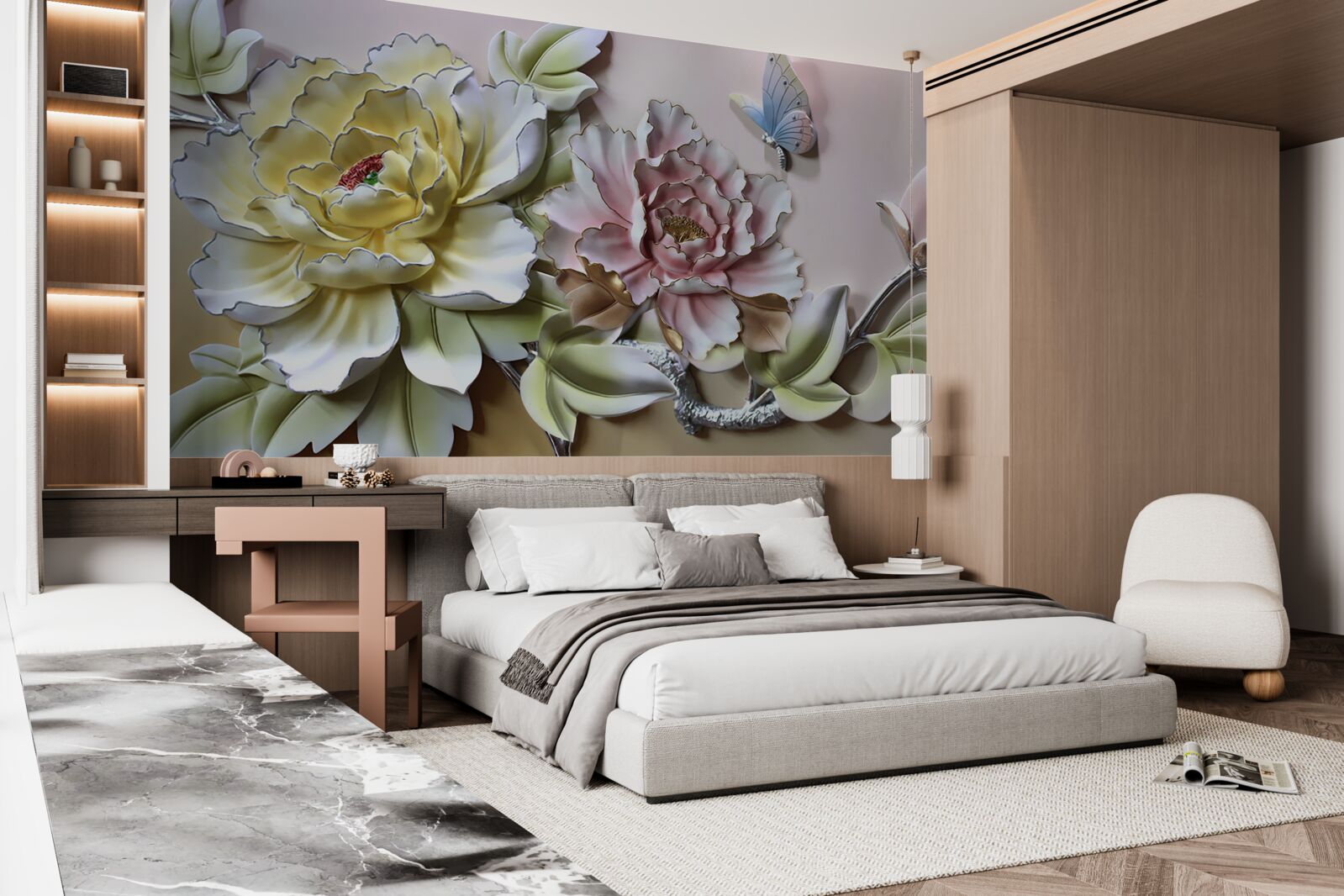 Fotobehang magische bloemen