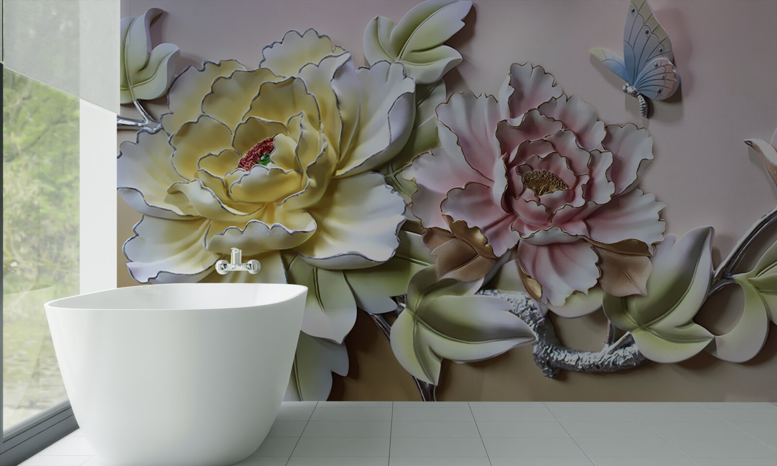 Fotobehang magische bloemen