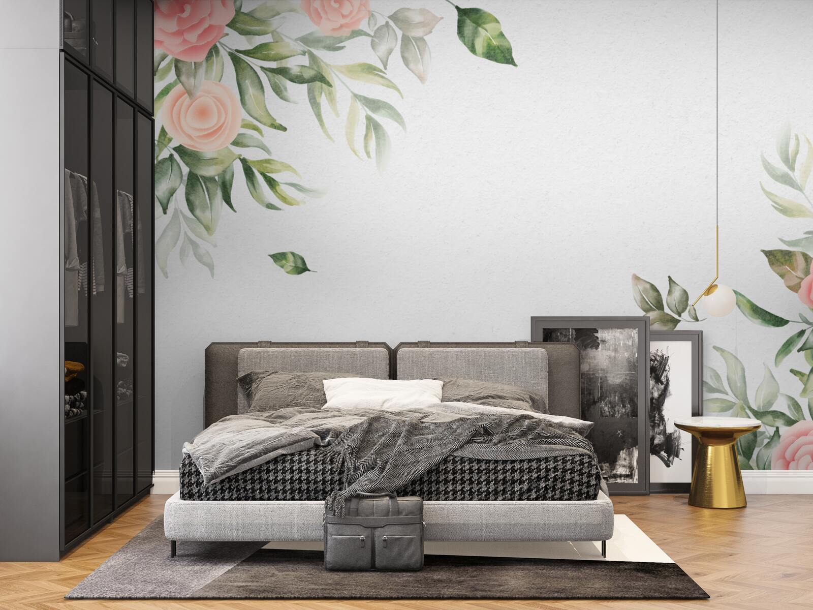 Fotobehang verfijnde bloemenachtergrond