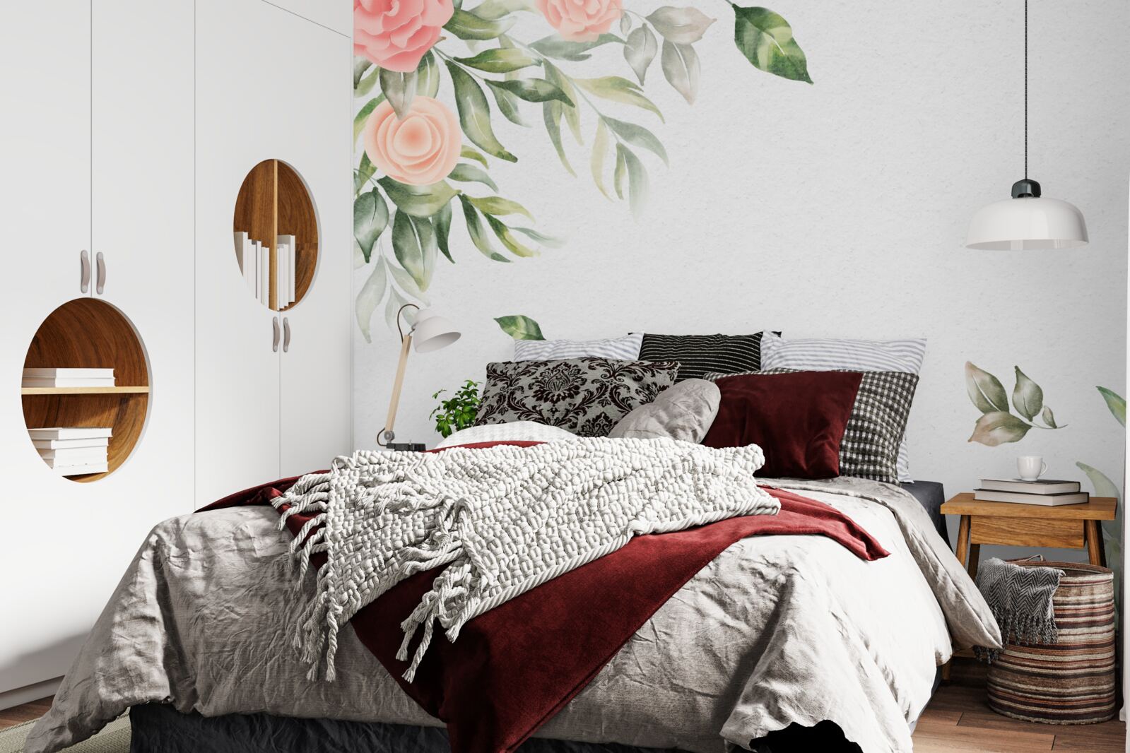 Fotobehang verfijnde bloemenachtergrond