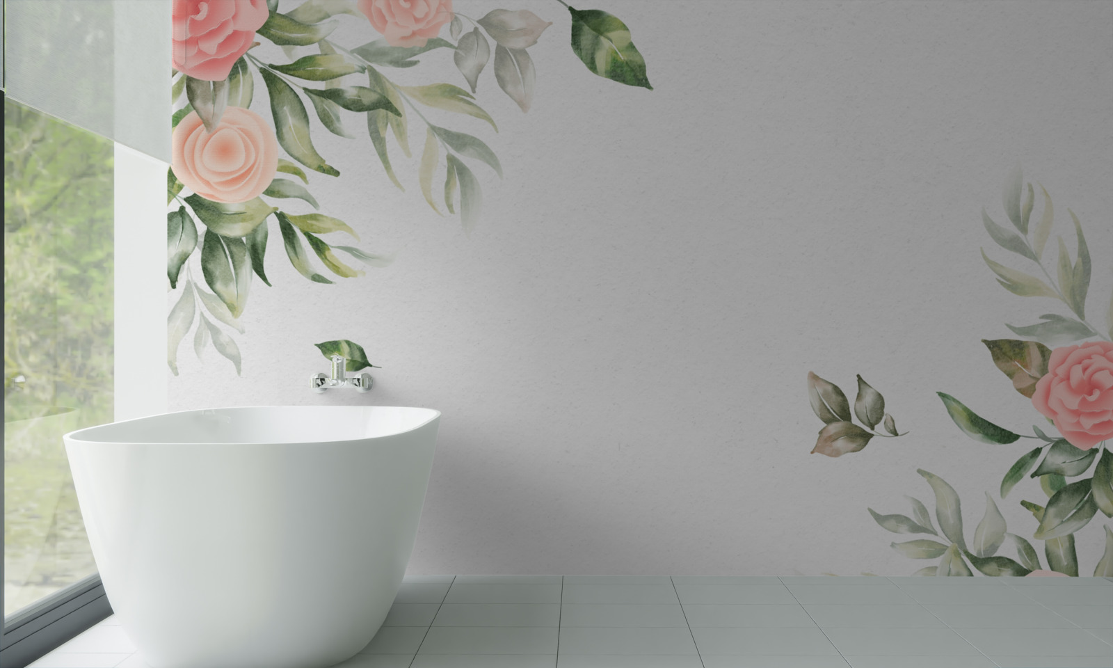 Fotobehang verfijnde bloemenachtergrond