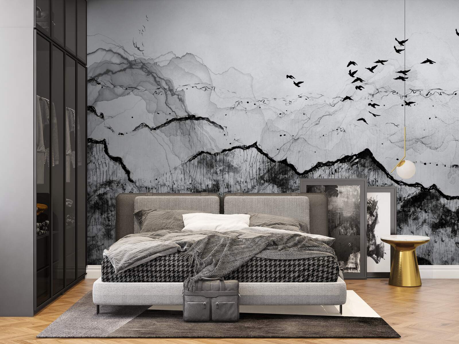 Fotobehang inktschrijven in vintage-stijl