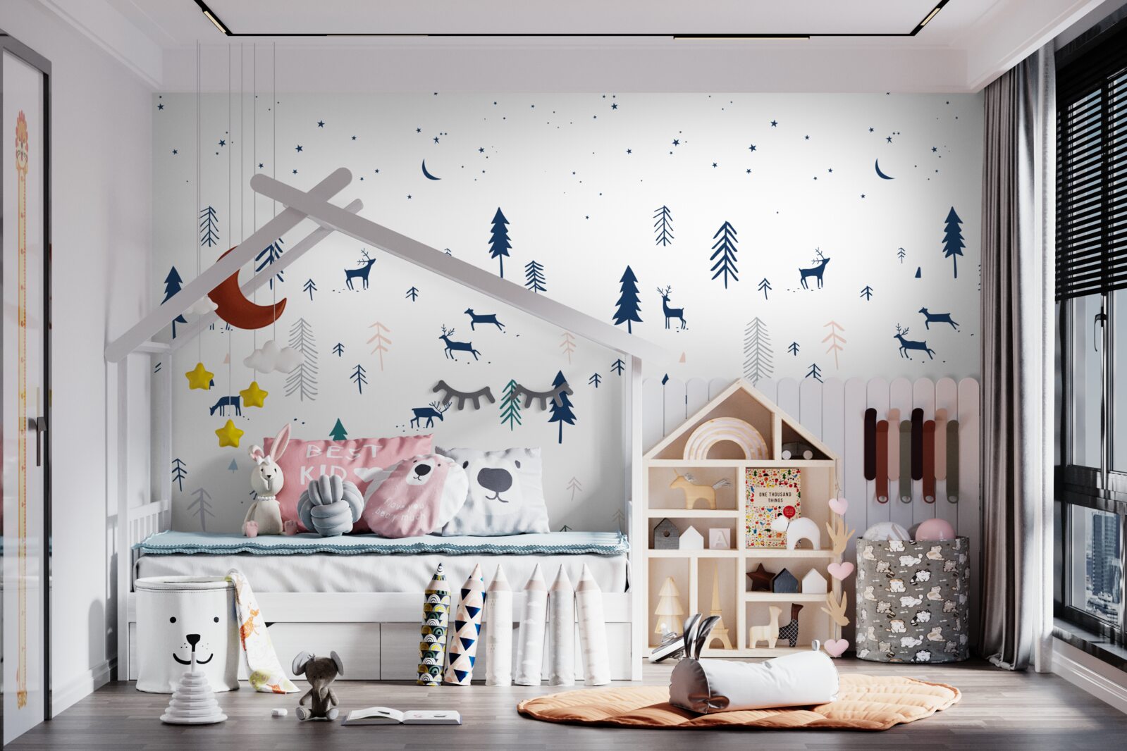 Fotobehang Kinderbehang in minimalistische stijl