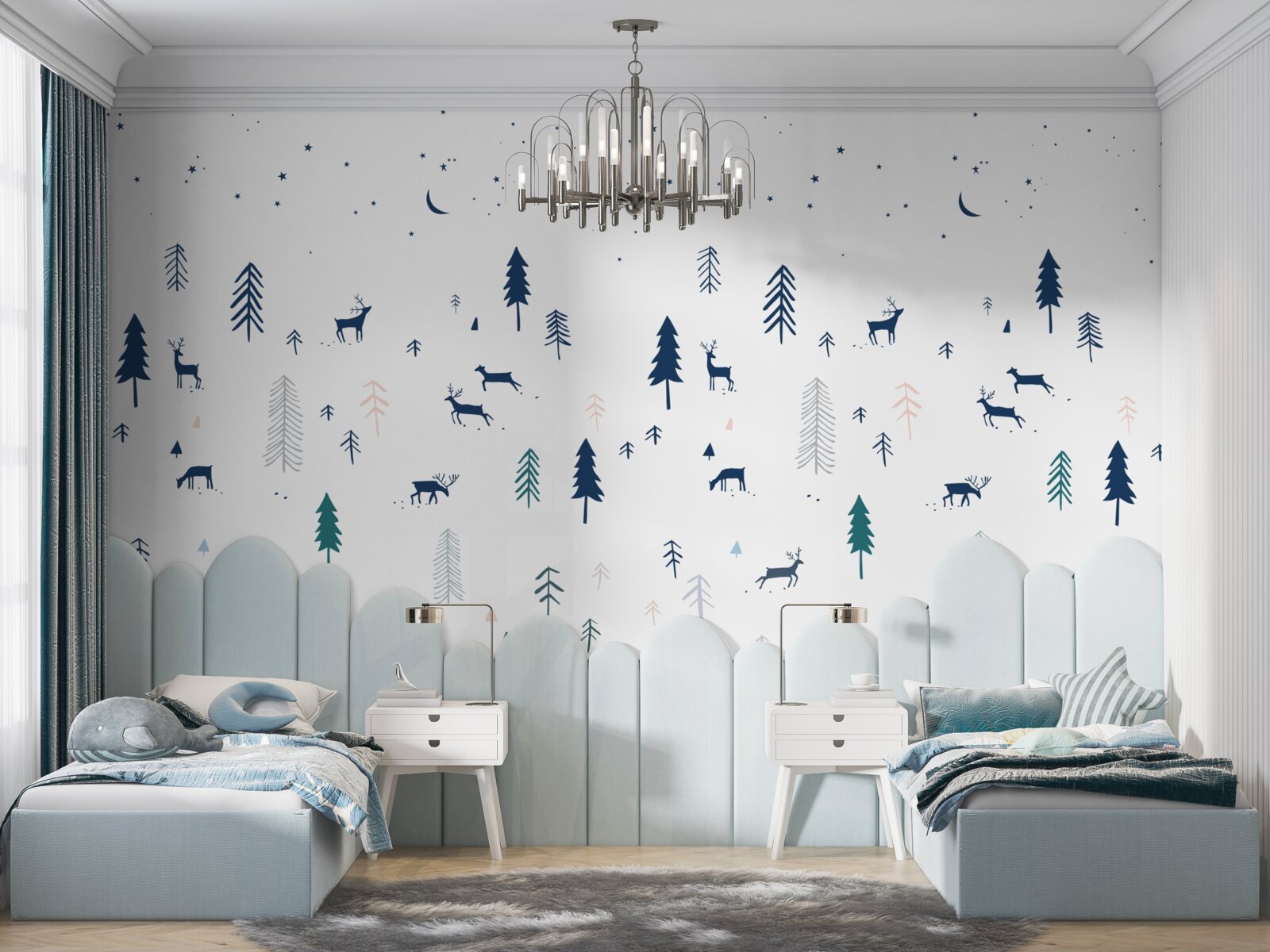 Fotobehang Kinderbehang in minimalistische stijl