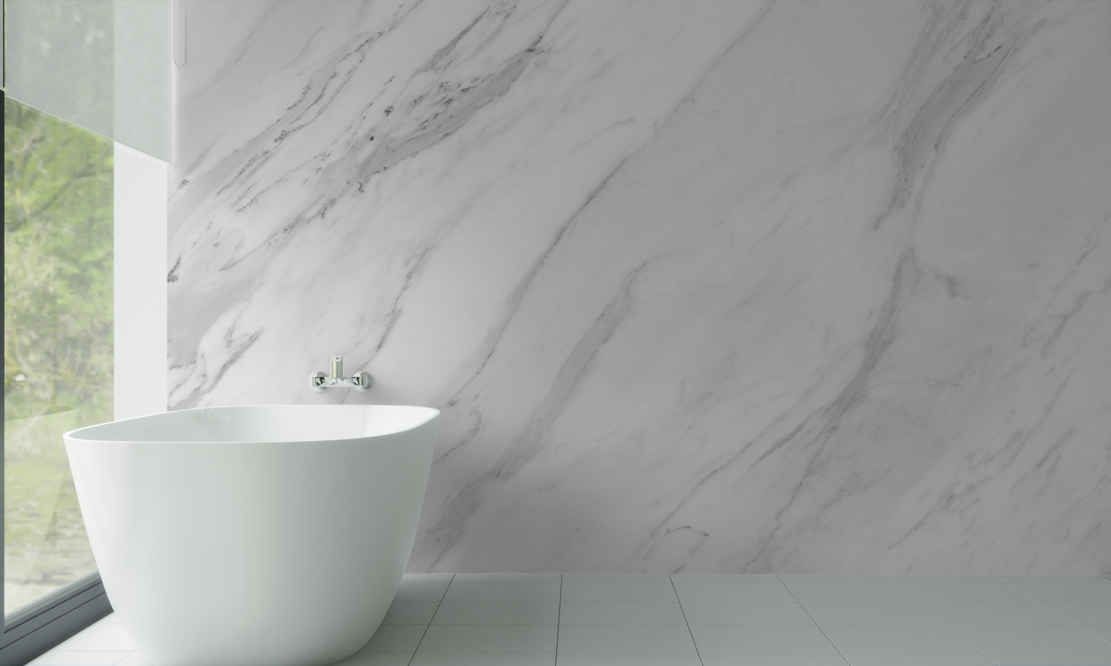 Fotobehang grijs wit marmer