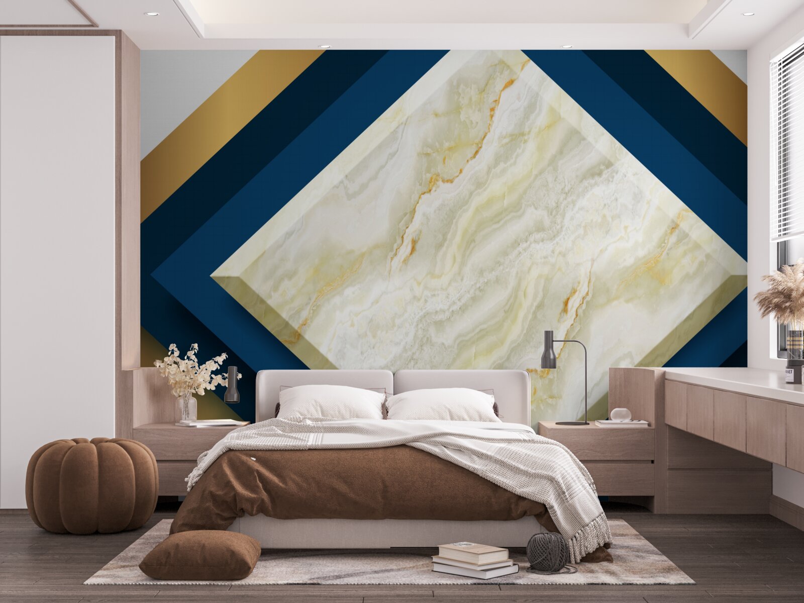 Fotobehang panelen met opvallend keramiek