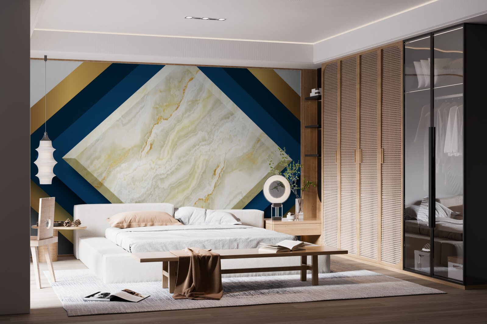 Fotobehang panelen met opvallend keramiek