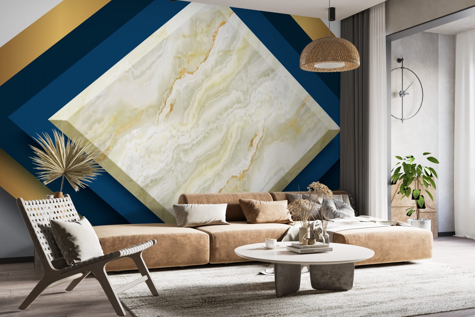 Fotobehang panelen met opvallend keramiek