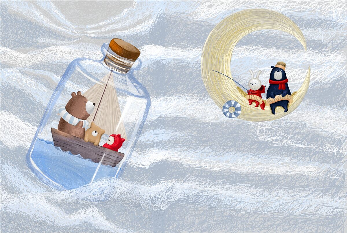 Fotobehang maan- en flesdieren