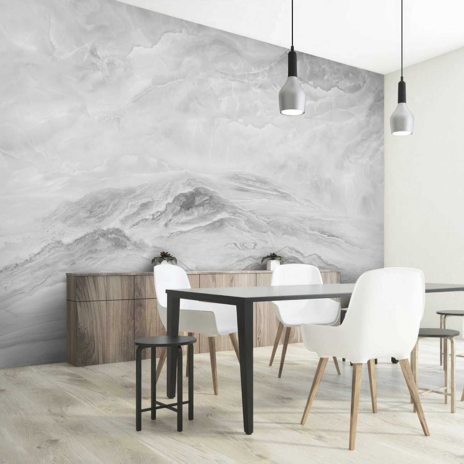 Fotobehang achtergrond met witte marmeren textuur