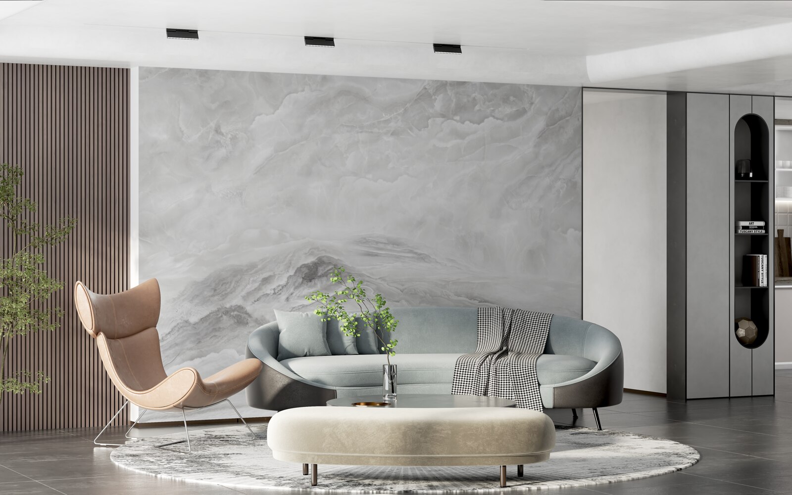 Fotobehang achtergrond met witte marmeren textuur