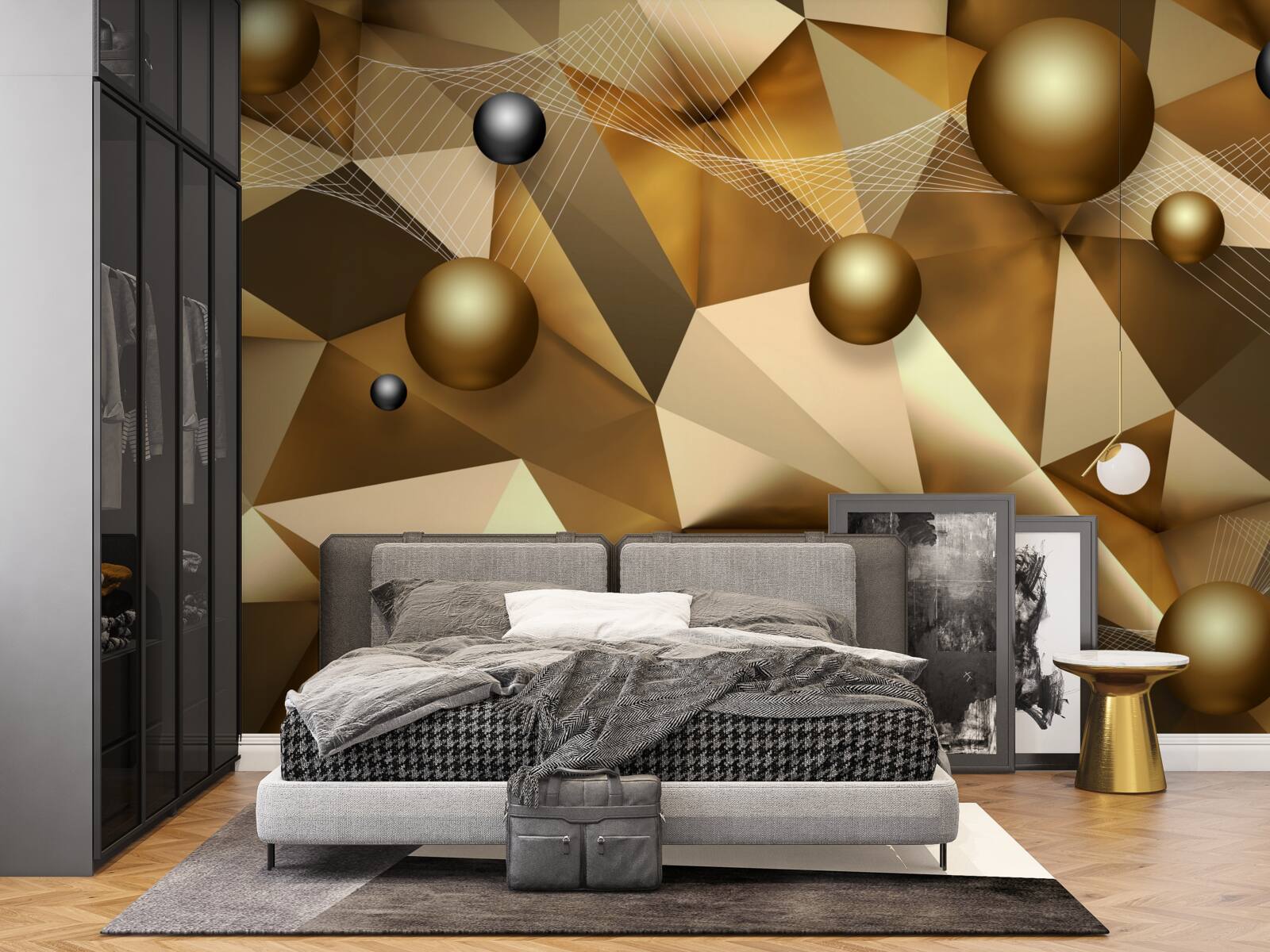 Fotobehang bollen en geometrische vormen