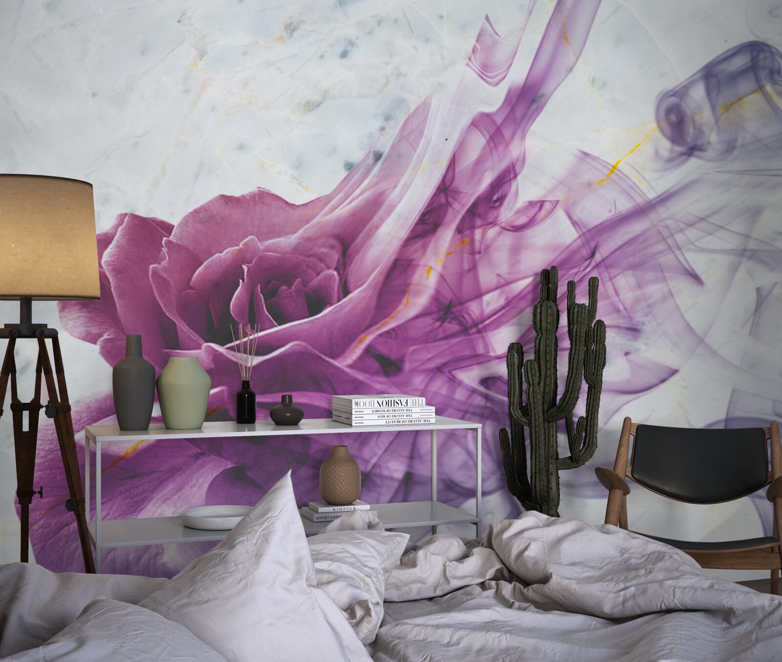 Fotobehang mist van een viooltjesbloem