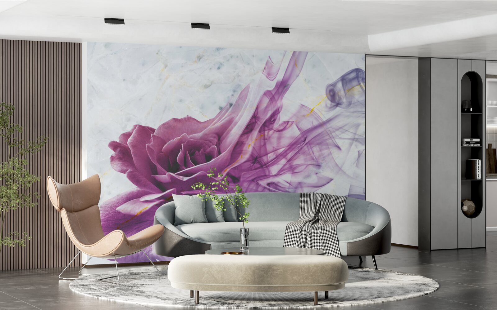 Fotobehang mist van een viooltjesbloem