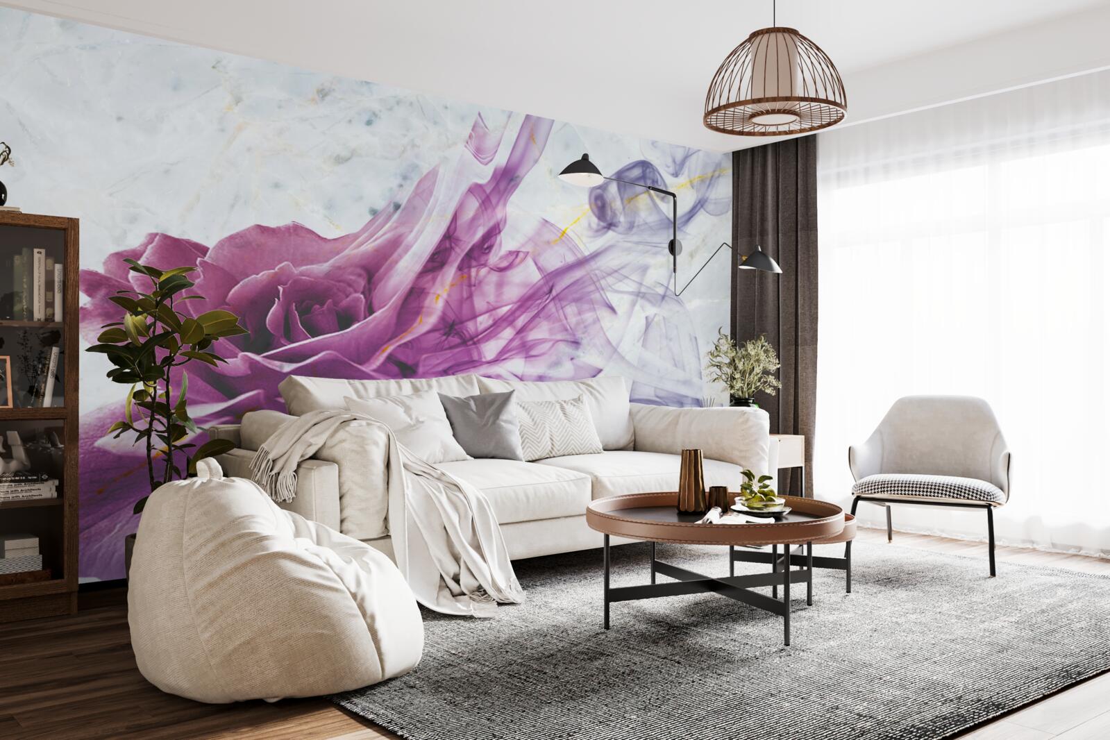 Fotobehang mist van een viooltjesbloem