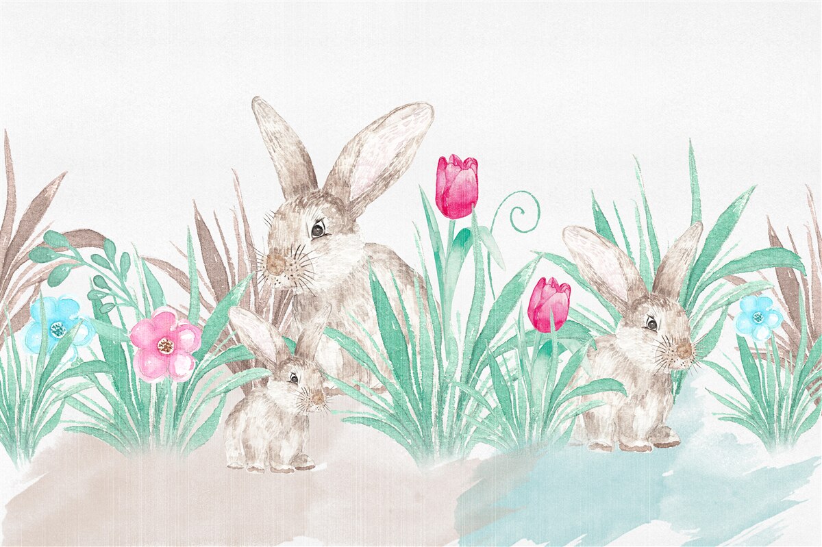 Fotobehang familie hazen