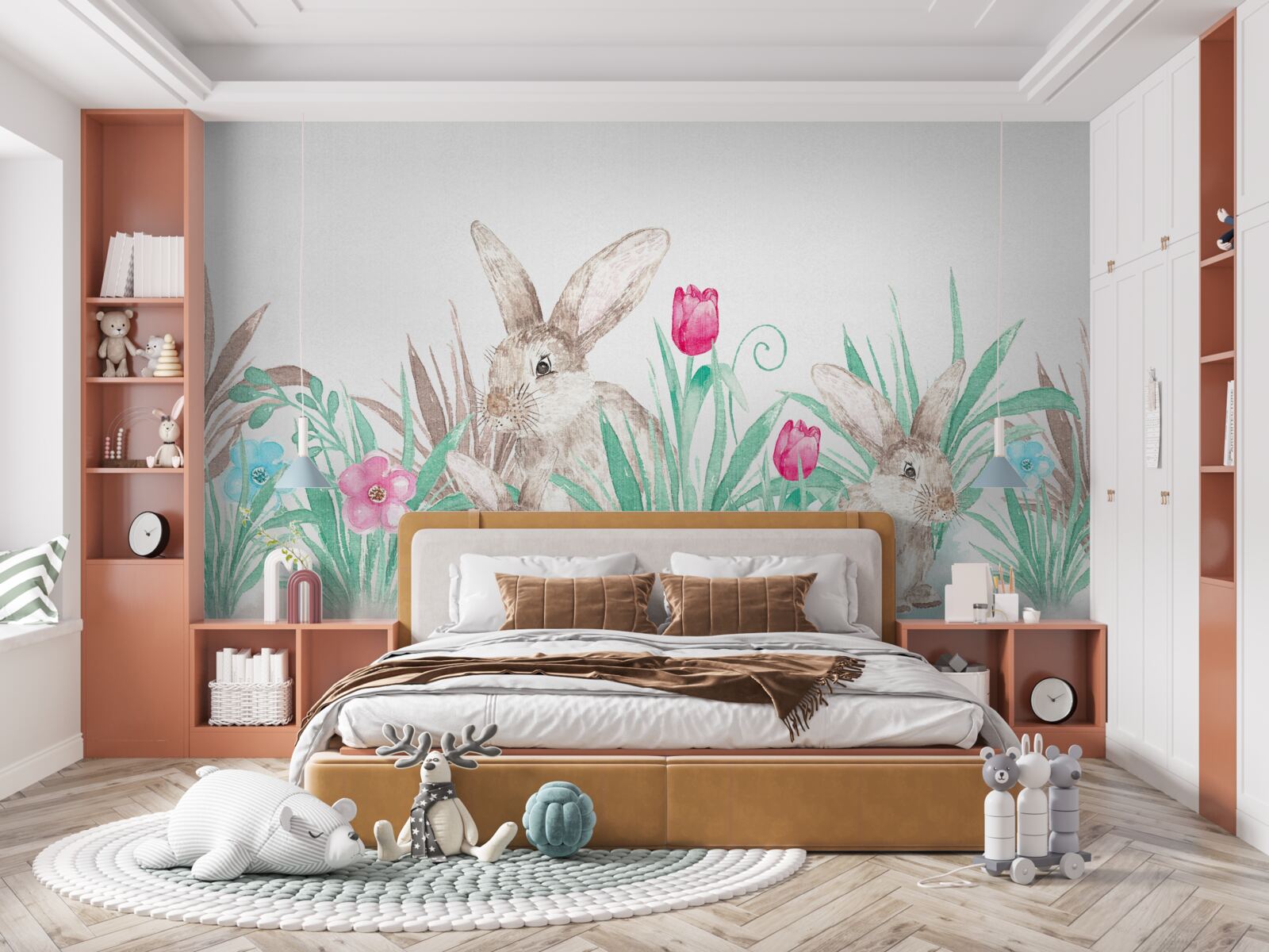 Fotobehang familie hazen