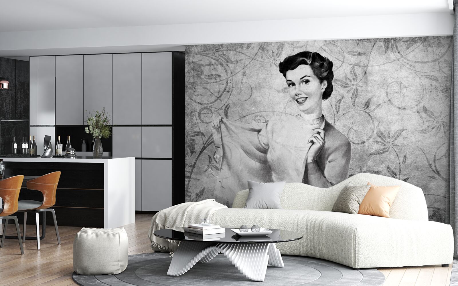 Fotobehang meisje met een glimlach