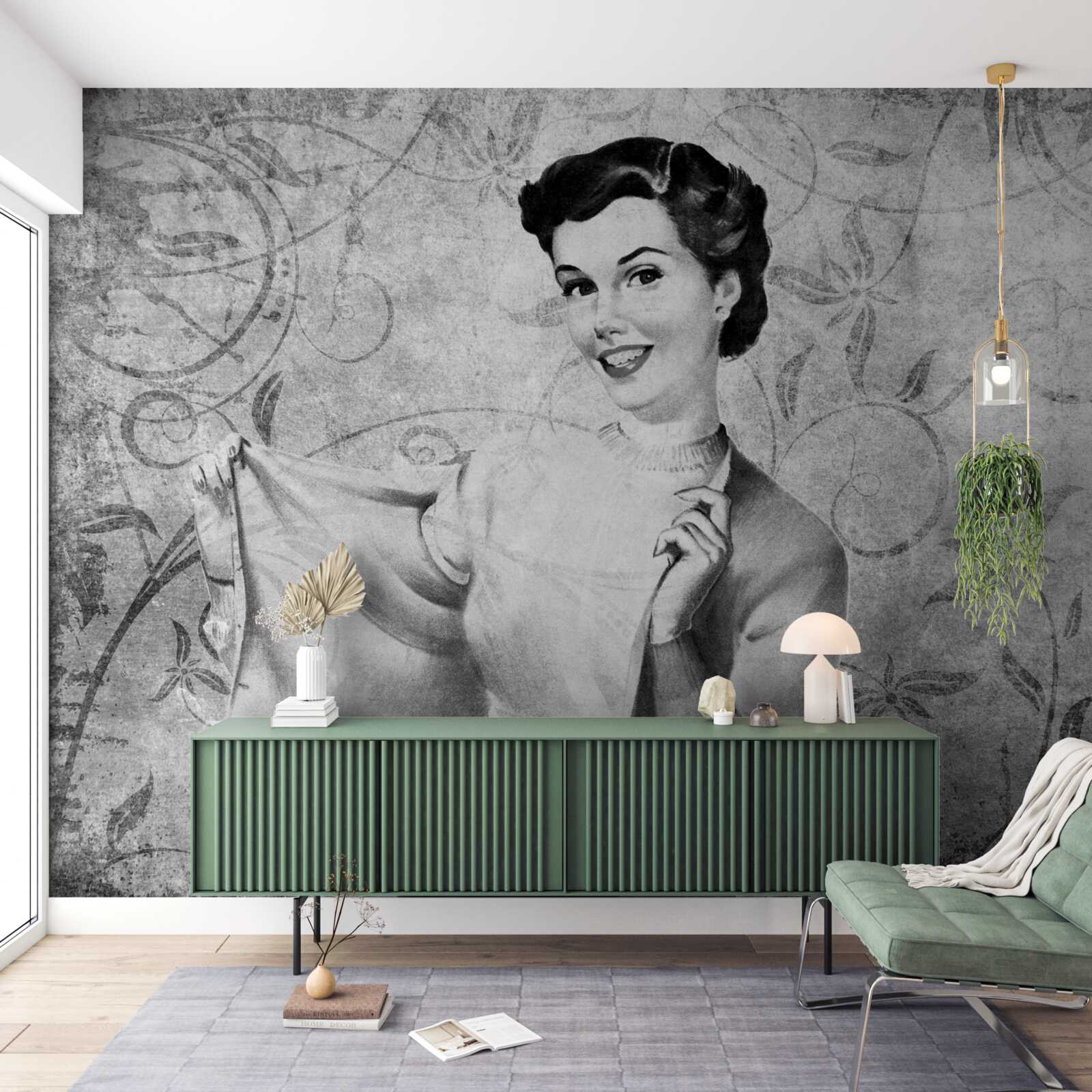 Fotobehang meisje met een glimlach