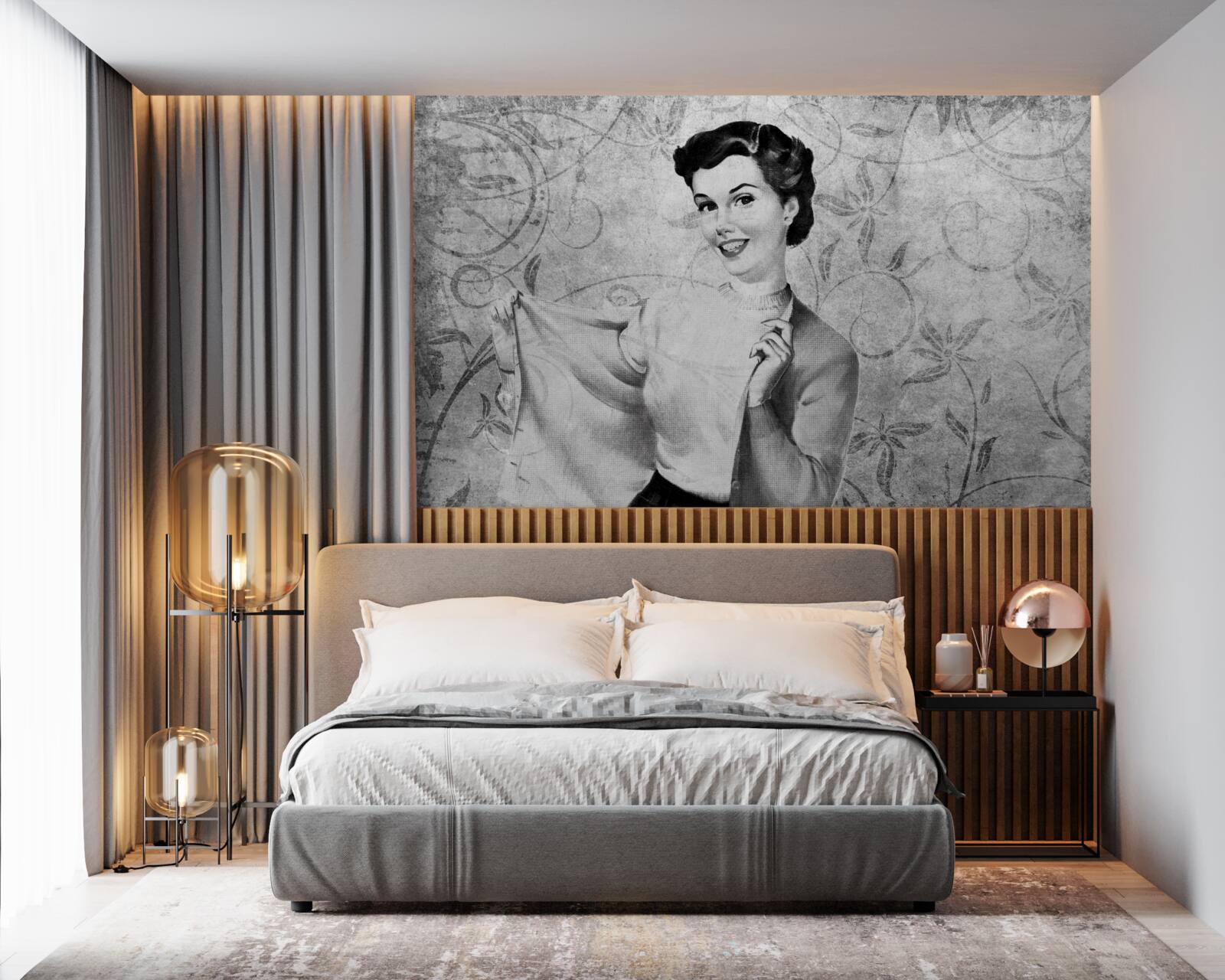 Fotobehang meisje met een glimlach