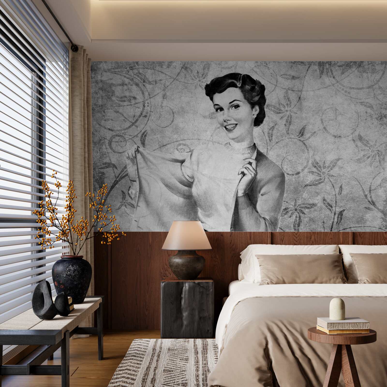 Fotobehang meisje met een glimlach