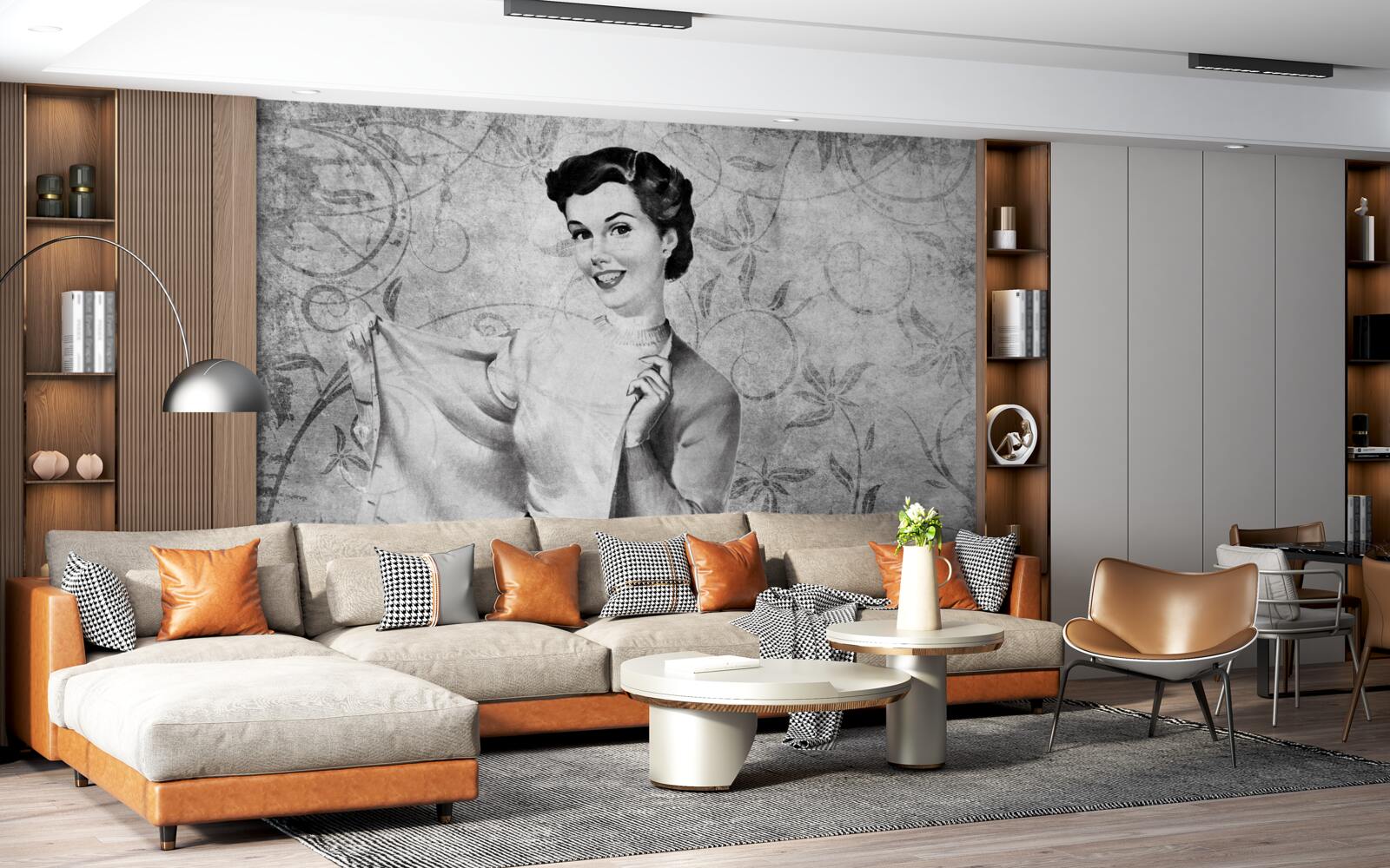 Fotobehang meisje met een glimlach