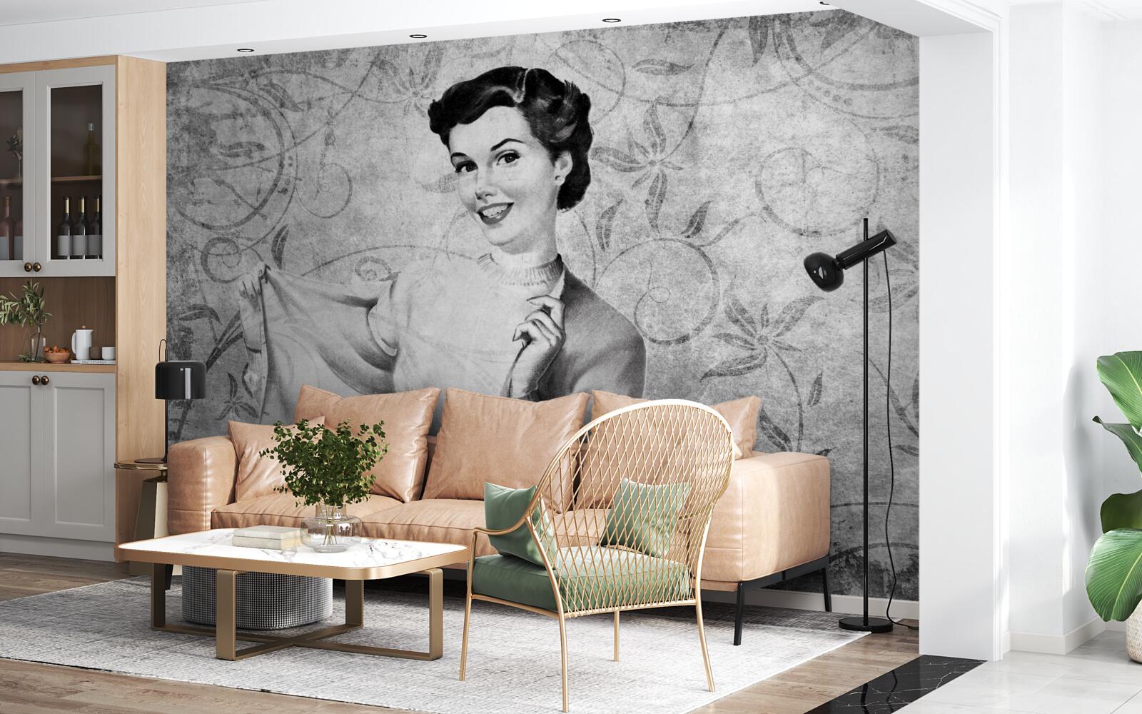 Fotobehang meisje met een glimlach