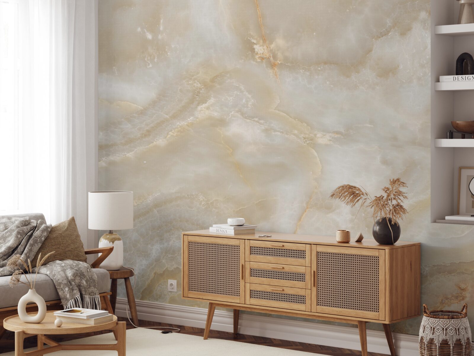 Fotobehang licht kwarts plaat