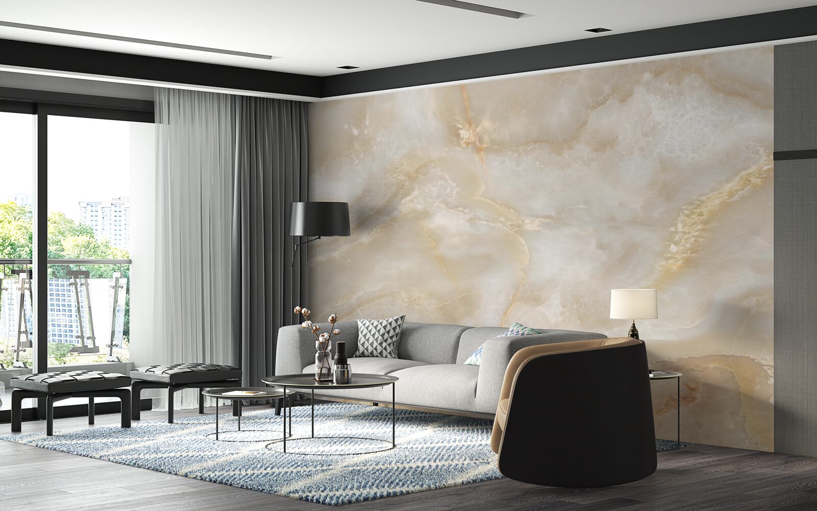 Fotobehang licht kwarts plaat