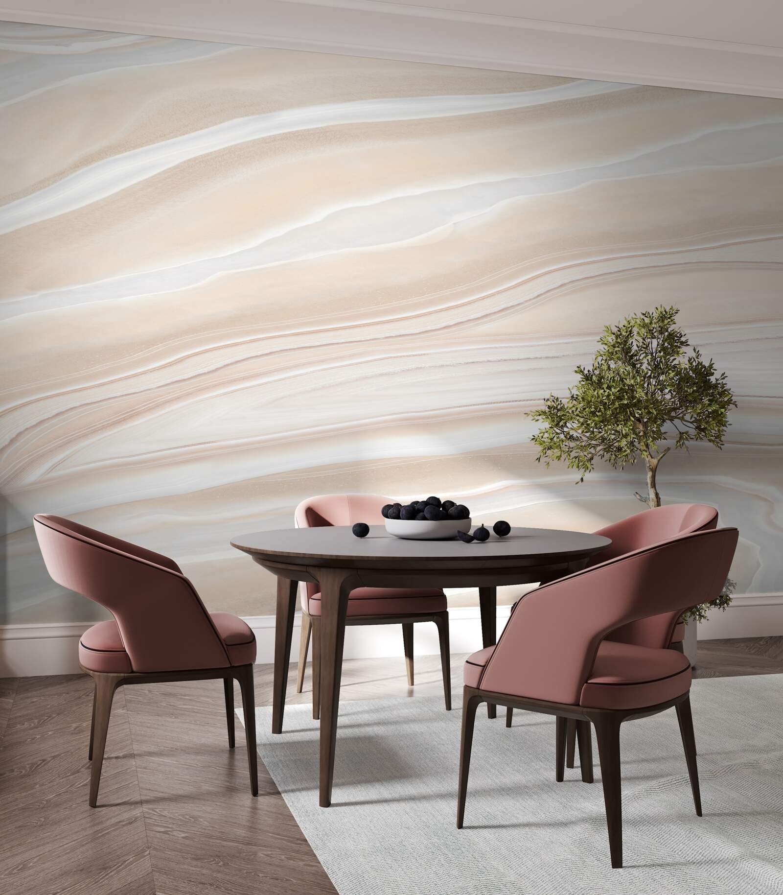 Fotobehang heldere keramische tegels