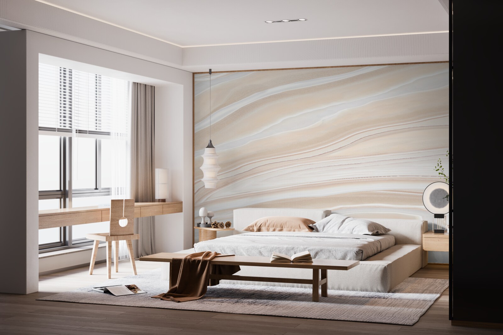 Fotobehang heldere keramische tegels