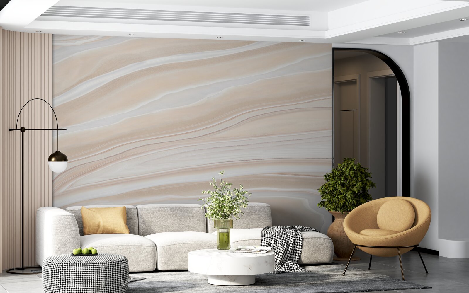 Fotobehang heldere keramische tegels