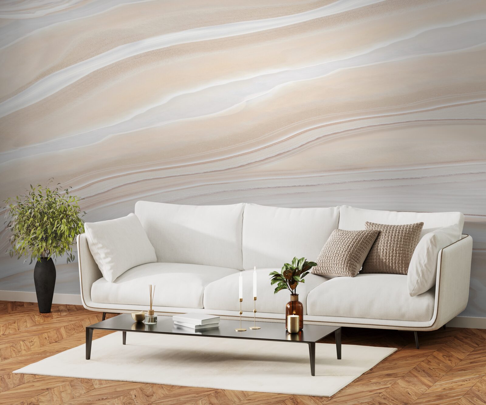 Fotobehang heldere keramische tegels