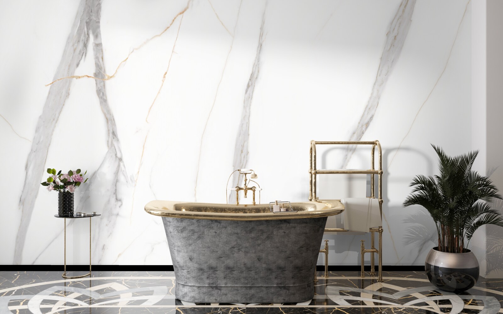 Fotobehang witte achtergrond met grijze strepen