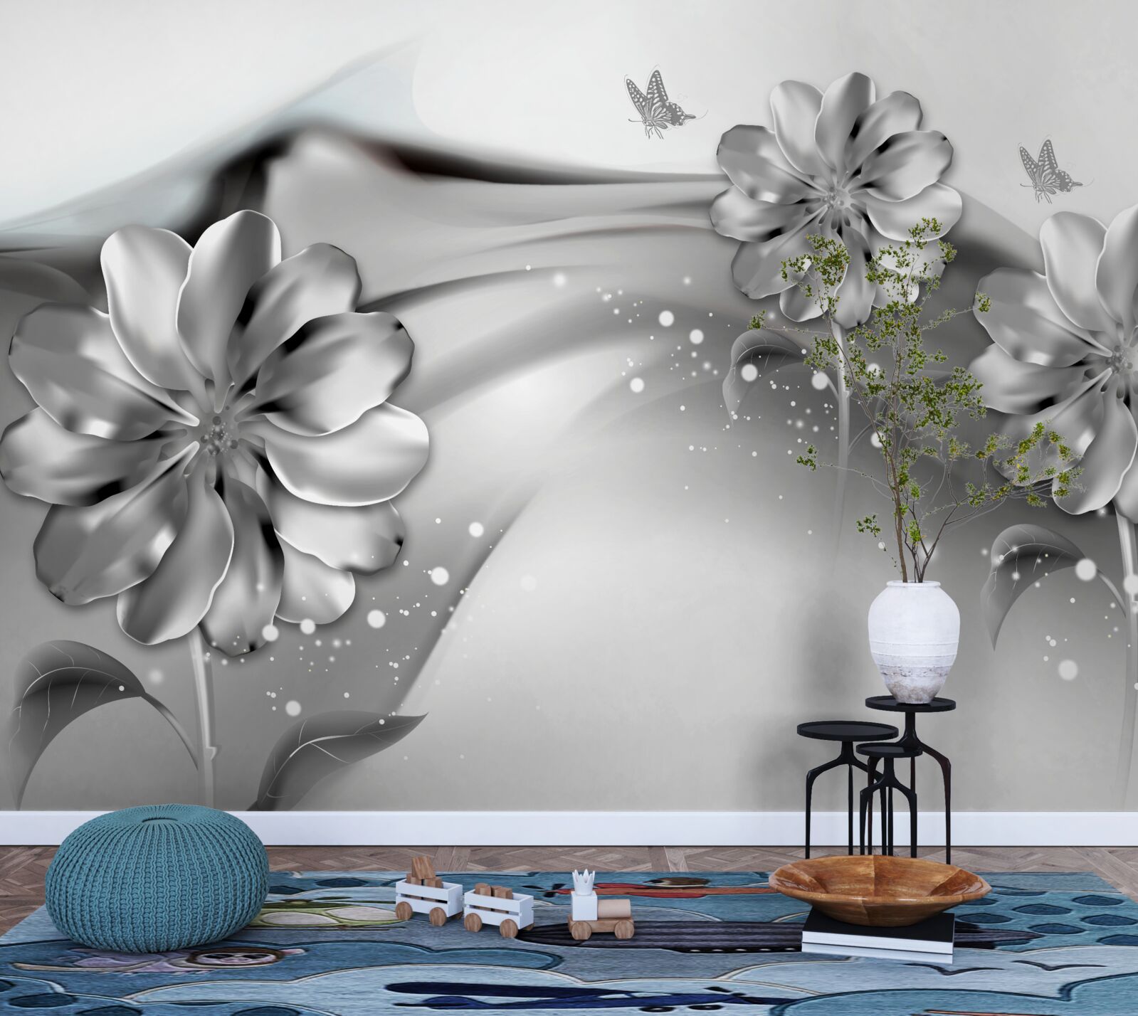 Fotobehang Aangepaste schaduwcontouren