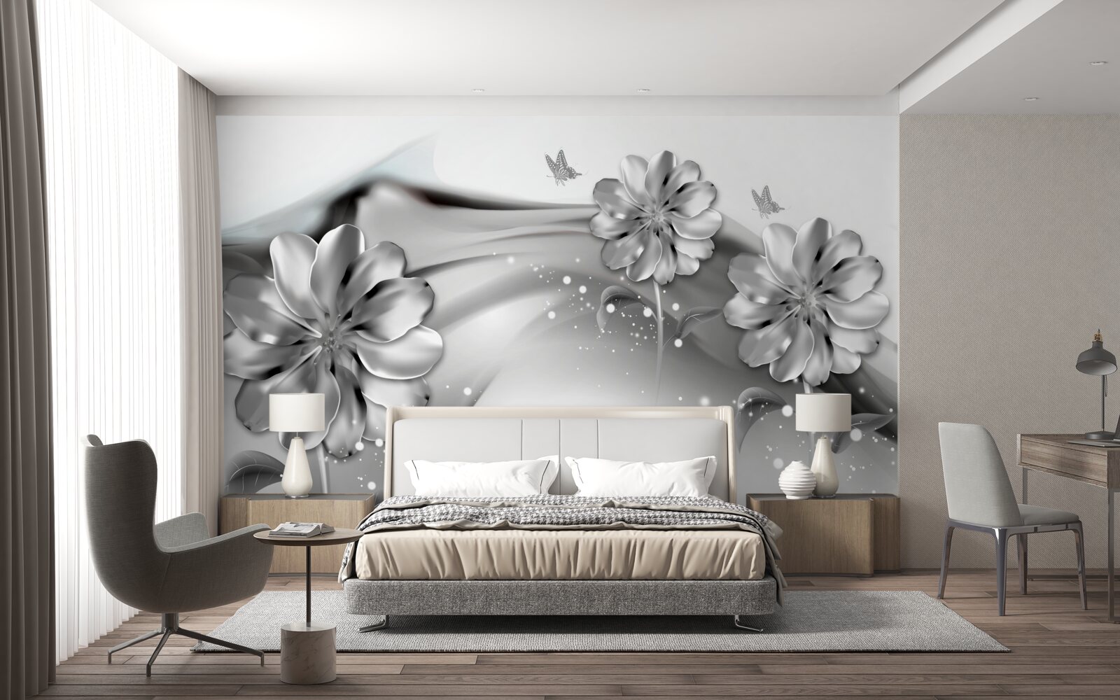 Fotobehang Aangepaste schaduwcontouren